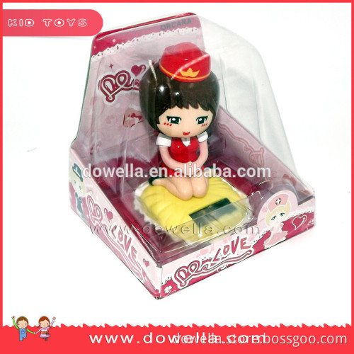 Custom cartoon cute shaking solar girl for decorating the car